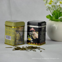 Small Square Tea Packaging Tin Box com Food Grade Varnish Fornecedor de China